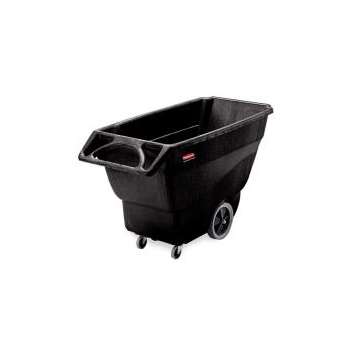 Rubbermaid Structural Foam Tilt Truck, Utility Duty, 3/4 Cubic Yard, Black 1011