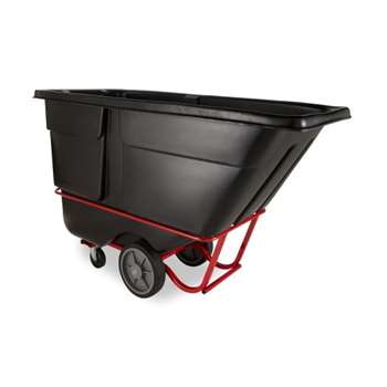 Rubbermaid Rotomolded Tilt Truck 1316, Heavy Duty, 1 Cubic Yard, Black