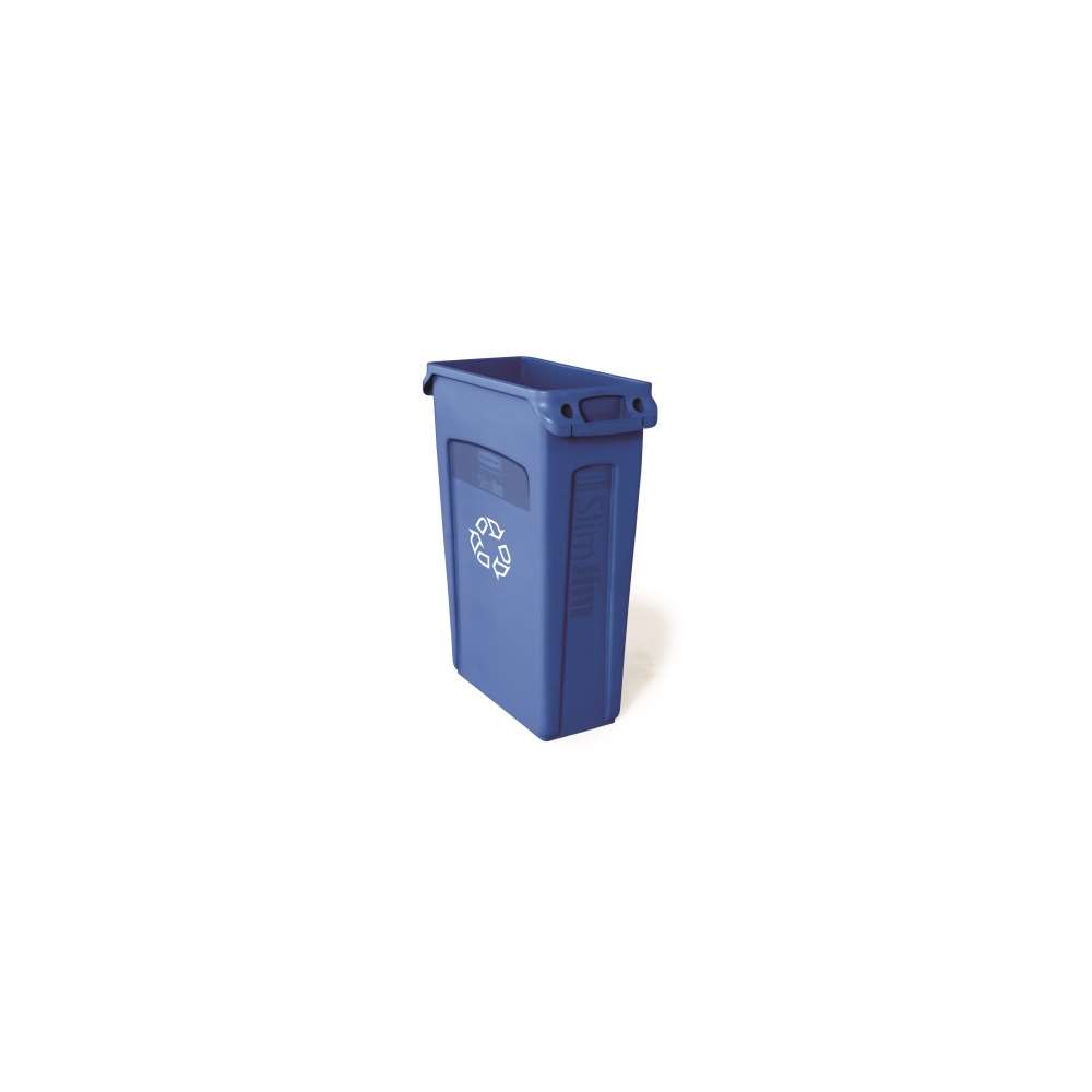 Rubbermaid Commercial Venting Slim Jim Waste Container 23 gal Blue