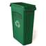 Rubbermaid Slim Jim Vented Recycling Container 3540-07, 23 Gallon