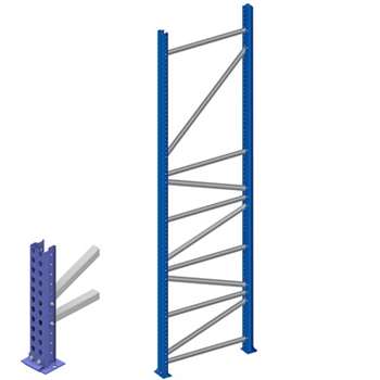 Interlake Mecalux Bolted Teardrop Upright Frame