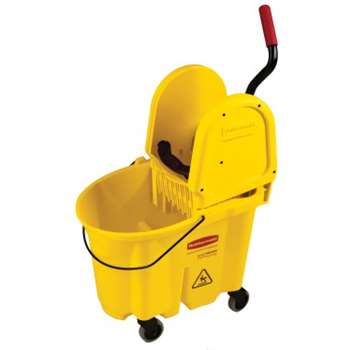 Rubbermaid Wavebrake Down-Press Bucket and Wringer 7577-88, Yellow
