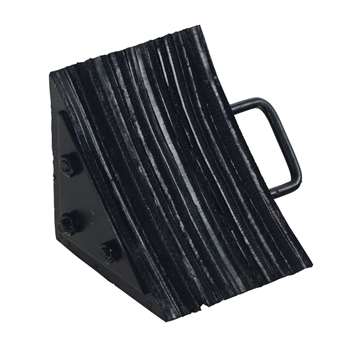 Vestil Laminated Rubber Wheel Chock - Curved - Handle - LWC-15