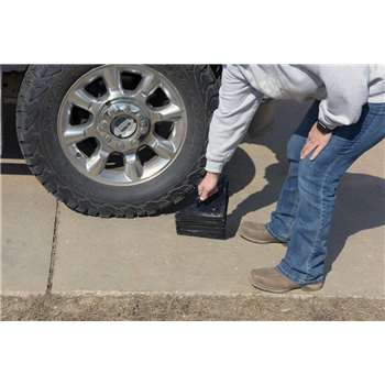 Vestil Laminated Rubber Wheel Chock - Curved - Handle - LWC-15
