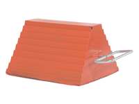 Molded Rubber Wheel Chock - Orange Handle