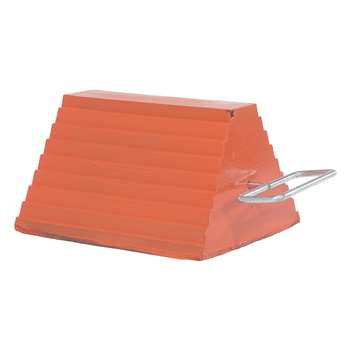Vestil Molded Rubber Wheel Chock - Orange Handle - ORWC-8-HDL