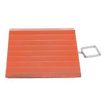 Vestil Molded Rubber Wheel Chock - Orange Handle - ORWC-8-HDL